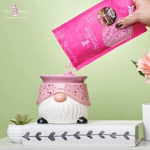 NIB PINK ZEBRA VALENTINE'S DAY GNOME IN LOVE WAX WARM WARMER SOLD OUT LIMITED